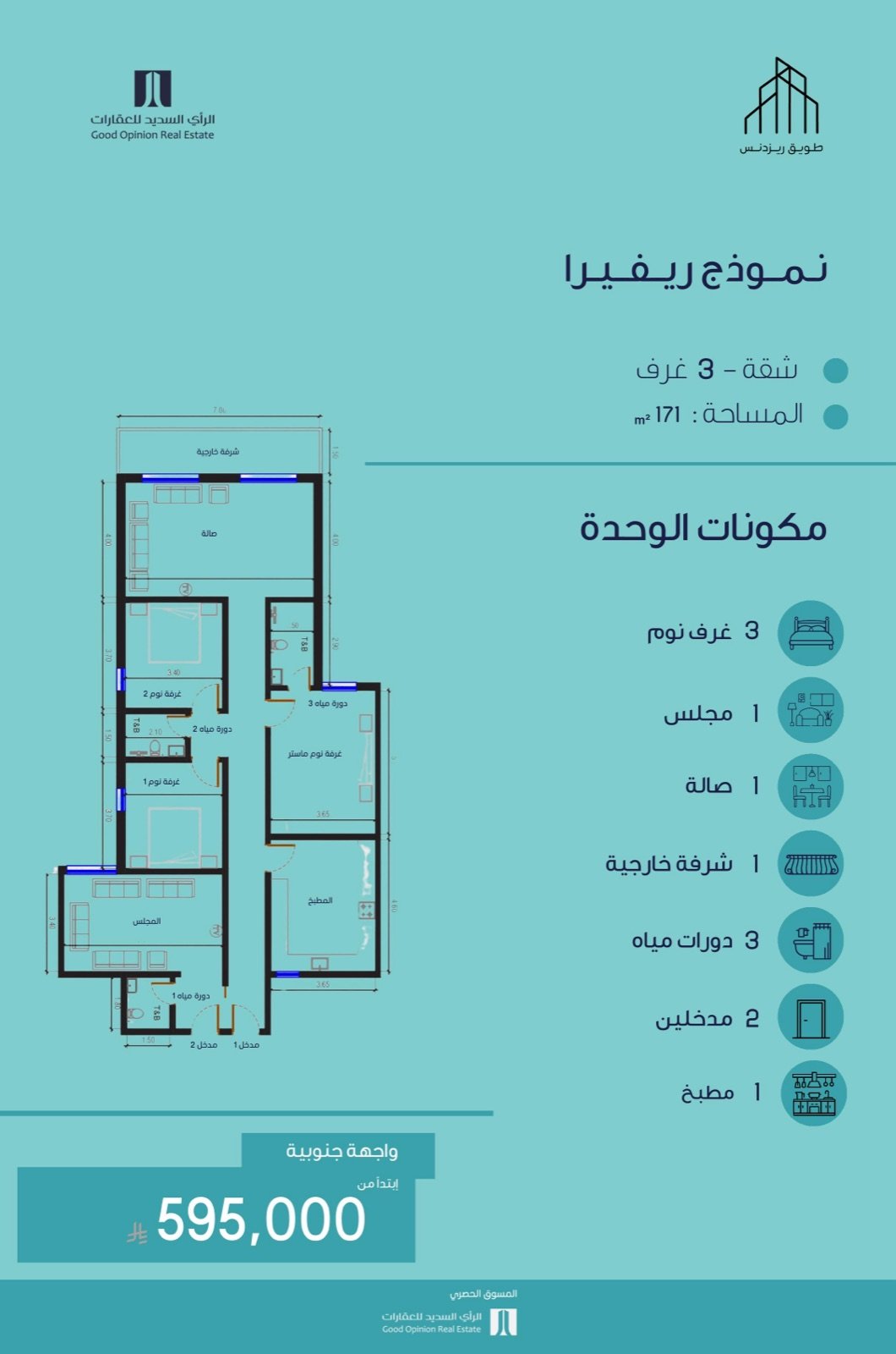 Three refined floor plans 7